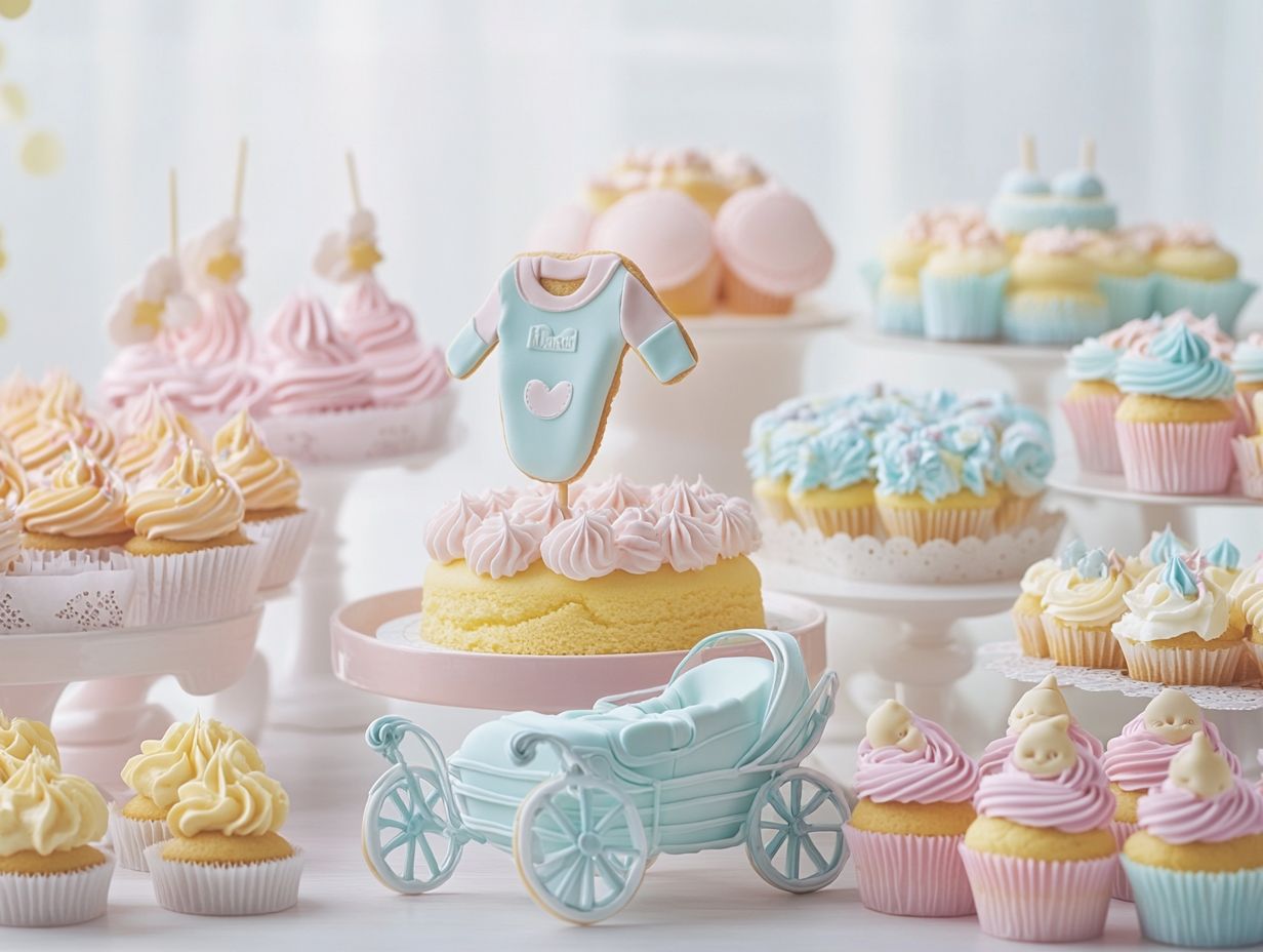 3) Baby Carriage Cake Topper